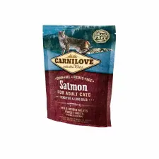  Carnilove Cat Adult Salmon Sensitive & Long Hair-  Lazac Hússal 400g macskaeledel