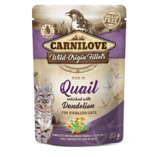 Carnilove Cat Quail &amp; Dandelion for Sterilized (fürj-pitypang) 85 g macskaeledel