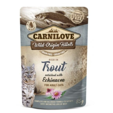 Carnilove Cat tasakos Trout with Echinacea - Pisztráng echinaceával 85g jutalomfalat macskáknak