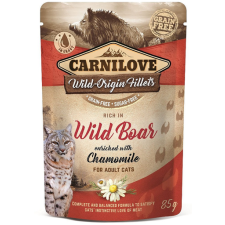 Carnilove Wild Boar & Chamomile 24 x 85g vaddisznó és kamilla nedves macskaeledel macskaeledel