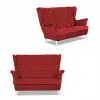  Carol Piros Skandináv Szárnyas Kanapé, 2 Üléses, Rugós Family Furniture