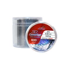Carp Expert 3D CAMOUFLAGE GREY 0,25MM 600MGREY + BLACK 3D CAMOUFLAGE 8,86KG horgászzsinór