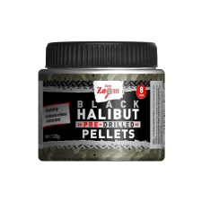 Carp Zoom CZ Fekete fúrt halibut horogpellet, 8 mm, halibut, 120 g bojli, aroma
