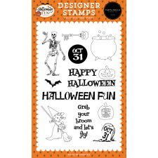Carta Bella Halloween Fun Grab Your Broom Szilikonbélyegző Clear Stamps (1 db) bélyegző