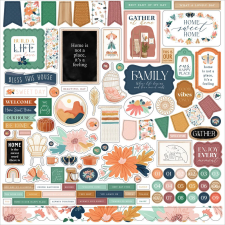 Carta Bella Matrica At Home 12" (30 cm) Cardstock Stickers (1 ív) matrica