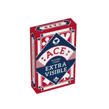 Cartaco ACE EXTRA NAGY index römi kártya piros hátlappal linen finnish kártyakarton társasjáték
