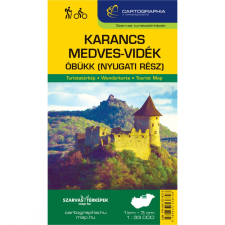 Cartographia Karancs turistatérkép, Karancs, Medves-vidék, nyugat Óbükk turistatérkép 1:33 000 Cartographia térkép