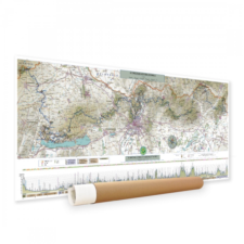 Cartographia Országos kéktúra térkép, Országos kéktúra falitérkép papírdobozban 1:450e térkép