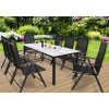 Casaria Bern 8 személyes ALU kerti bútor garnitúra tejüveg asztallappal antracit