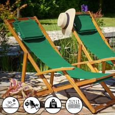 Casaria Napozóágy zöld akácfa 94x60x94cm 100487 kerti bútor