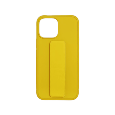 CASE AND PRO iPhone 14 Tpu+Pc gumírozott kitámasztós tok, sárga (Stand-Iph1461-Y) tok és táska