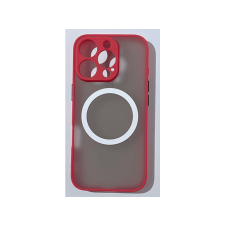 CASE AND PRO iPhone 16 Pro mágneses műanyag tok, piros-fekete (MATTMIPH16PR-RBK) tok és táska