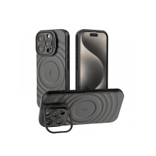 CASE AND PRO iPhone 16 Pro mágneses tok fém kamerakitámasztóval, fekete (MAGSCK-IPH16PRBK) tok és táska