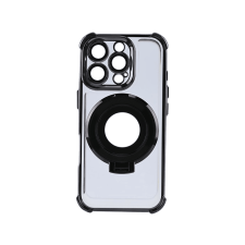CASE AND PRO iPhone 16 Pro Max mágneses tok gyűrűvel, fekete (MAGRIN-IPH16PMBK) tok és táska