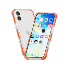 CASE AND PRO iPhone 16 ütésálló szilikon hátlap, narancs (SCK-IPH16-O) tok és táska
