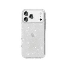 CASE AND PRO Iphone 17 Pro csillámos szilikon tok, átlátszó (GLI-IPH17PR-TP) tok és táska