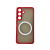 CASE AND PRO Samsung Galaxy S25 mágneses műanyag tok, piros-fekete (MATTM-S25-RBK)