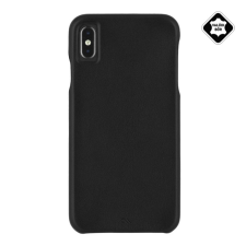 CASE-MATE BARELY THERE műanyag telefonvédő (ultravékony, valódi bőr hátlap) FEKETE tok és táska
