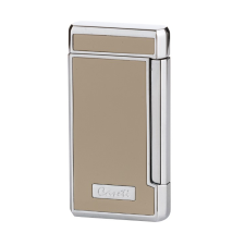 Caseti szivar öngyújtó szürke-bézs és króm színű, 2-es Jet lánggal öngyújtó