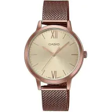 Casio Casio női кварц karóra acél karkötővel, arany számlap, WR30 karóra