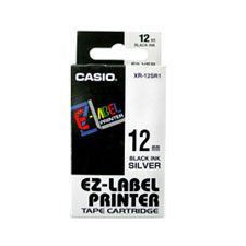Casio Feliratozógép szalag, 12 mm x 8 m, fehér-fekete (GCKR-12WE1) etikett