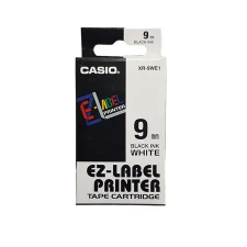  CASIO Feliratozógép szalag, 6 mm x 8 m, CASIO, fehér-fekete információs címke