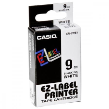 Casio Feliratozógép szalag, 9 mm x 8 m, casio, fehér-fekete xr 9 we1 nyomtató kellék
