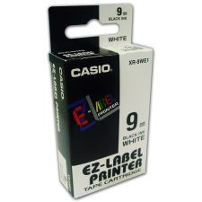 Casio Feliratozógép szalag, 9 mm x 8 m, fehér-fekete (GCIR-9WE1) (GCIR-9WE1) etikett