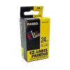 Casio Feliratozógép szalag XR-24YW1 24mmx8m fekete/sárga Casio