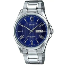  Casio férfi karóra, acél szíj, 41 mm, WR100, navy számlap karóra