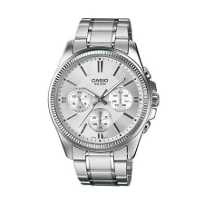  Casio férfi karóra ezüst rozsdamentes acél 40 mm kronográf WR50 karóra