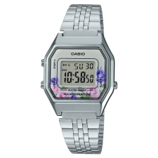 Casio női digitális karóra LA680WA-4CDF ezüst acél WR30 + díszdoboz karóra