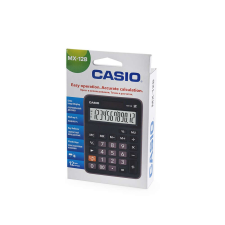 Casio Számológép asztali 12 digit, döntött kijelző Casio MX12B fekete számológép