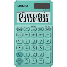 Casio Zsebszámológép, 10 számjegy, CASIO "SL 310", zöld számológép