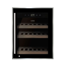 Caso borhűtő, WineSafe 12, 12 palack, H 51,5 cm, hűtési zóna 5-20°C, LED kijelző, anti-UV ajtó, rezgéscsillapító rendszer, LED világítás, fekete borhűtőgép