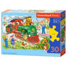 Castorland 30 db-os Puzzle - Zöld mozdony (B-03433) (246995) puzzle, kirakós