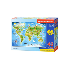Castorland 40 db-os MAXI puzzle - Világtérkép (B-040117) puzzle, kirakós