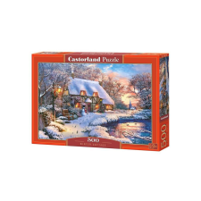 Castorland 500 db-os puzzle - Téli házikó (B-53278) puzzle, kirakós