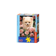 Castorland 60 db-os puzzle - Kiskutya rózsákkal (B-066261) puzzle, kirakós