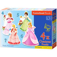 Castorland Gyönyörű hercegnők 4 az 1-ben puzzle - Castorland puzzle, kirakós