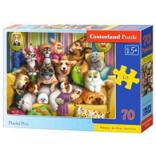 Castorland Playful Pets - 70db-os puzzle gyermekeknek, Többszínű puzzle, kirakós