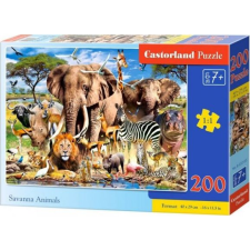 Castorland Savanna Animals Kirakós játék 200 db Állatok (454550) puzzle, kirakós