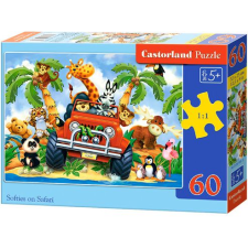 Castorland Softies on Safari 60 pcs Kirakós játék 6 db Rajzfilmek (06793) puzzle, kirakós