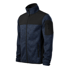  Casual softshell kabát férfi kötött melanzs kék M