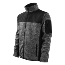  Casual softshell kabát férfi kötött melanzs szürke 2XL