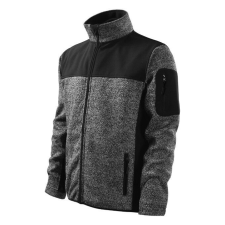 Casual softshell kabát férfi kötött melanzs szürke 3XL férfi kabát, dzseki