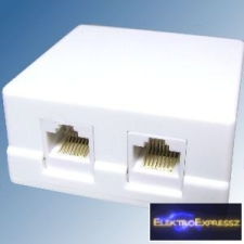  CAT6 UTP fali aljzat, dupla kábel és adapter
