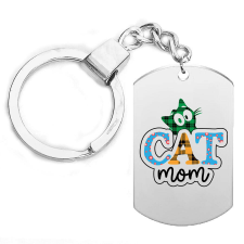 Cat Mom kulcstartó több színben és formátumban kulcstartó