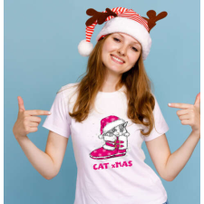 CAT x Mas -vicces karácsonyi női póló női póló