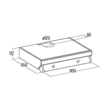 Cata - Páraelszívó FK-6000 WH SLIM fehér páraelszívó